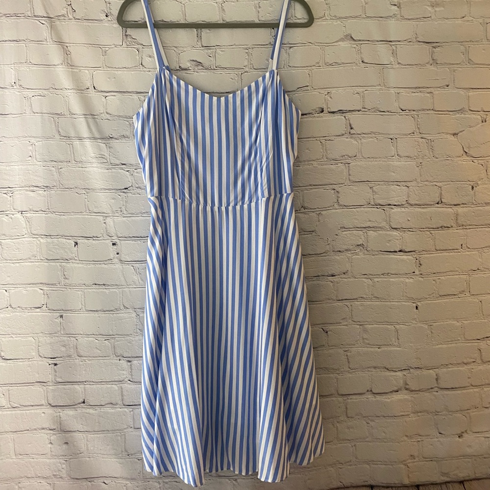 Nautical smocked back dress